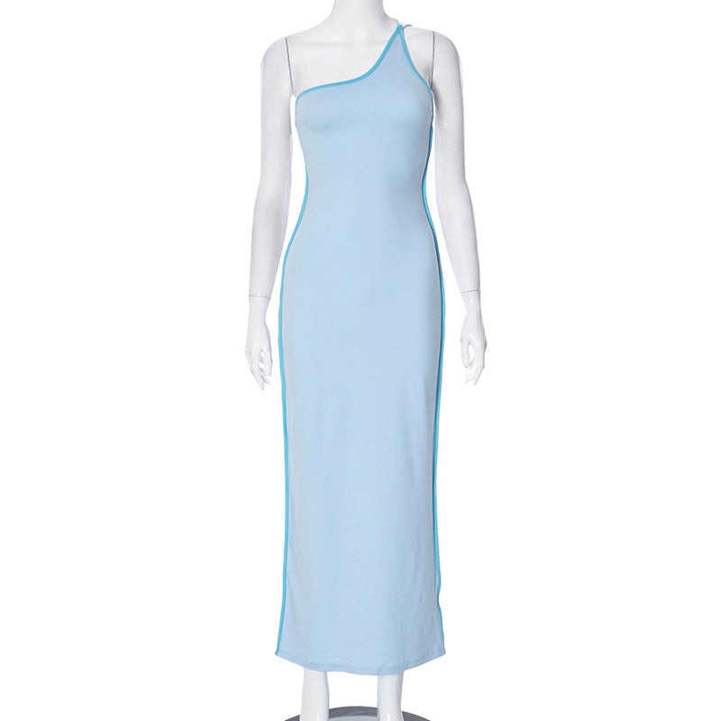 Femme One-Shoulder Bodycon Maxikjole Stilla