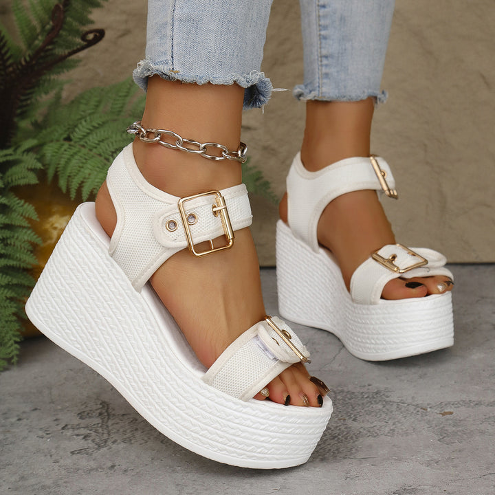 Dame Wedge-sandaler med åndbart overmateriale og robust bast-design Stilla