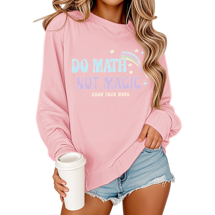 Kvinders sweatshirt med motiverende matematiktryk og afslappet pasform Stilla