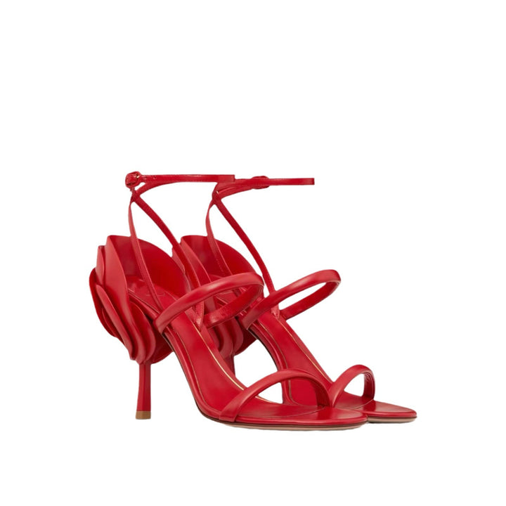 Femme Åben-Toe Stiletto-Hæle med skulpturelt Detalje Stilla