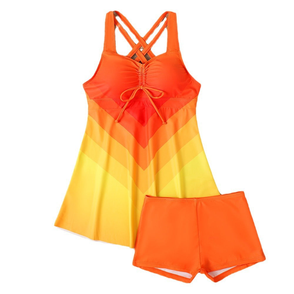 Dame Tankini-overdel med shorts Skovae