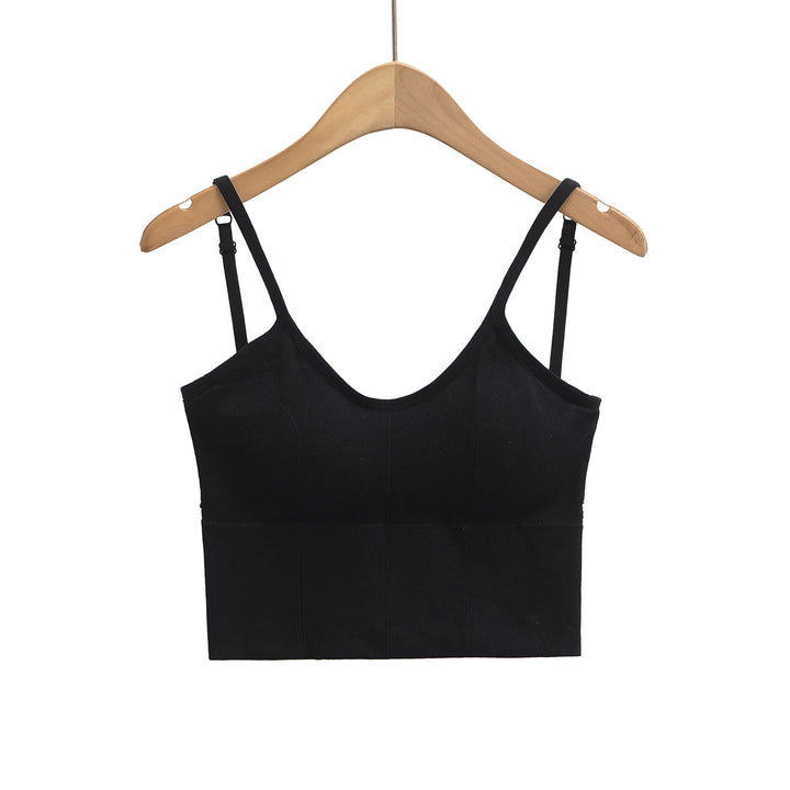 Dame Crop-Top med justerbare spaghetti-stropper og behageligt strækstof Stilla