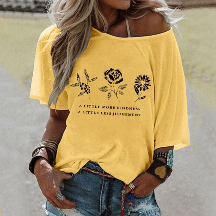 Dame Størrelse Grafisk T-Shirt Stilla