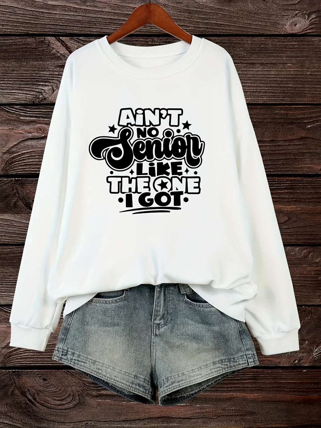 Kvinders sweatshirts med afslappet slogan-design Stilla