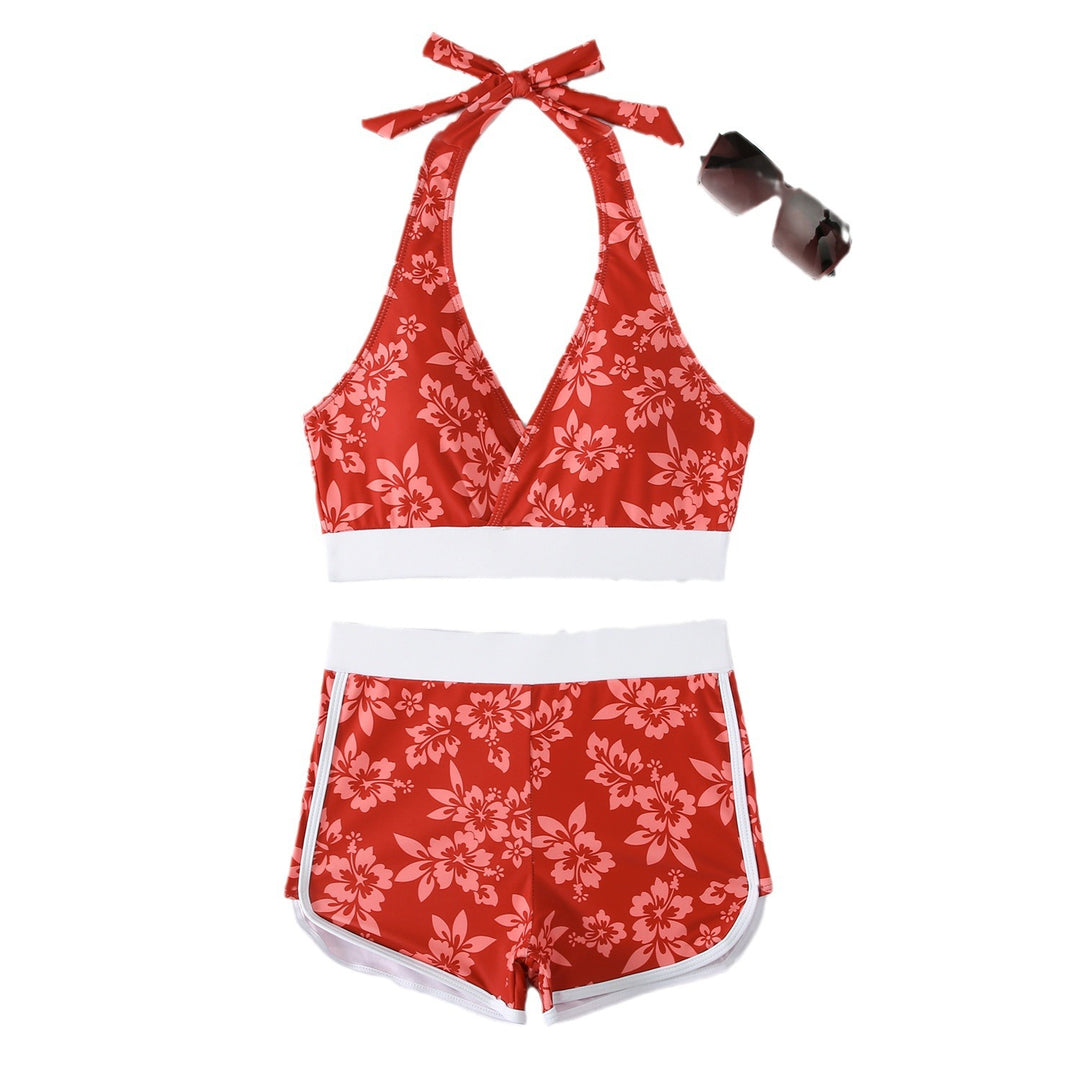Dame Floral Print Sporty Badetøj Sæt Stilla