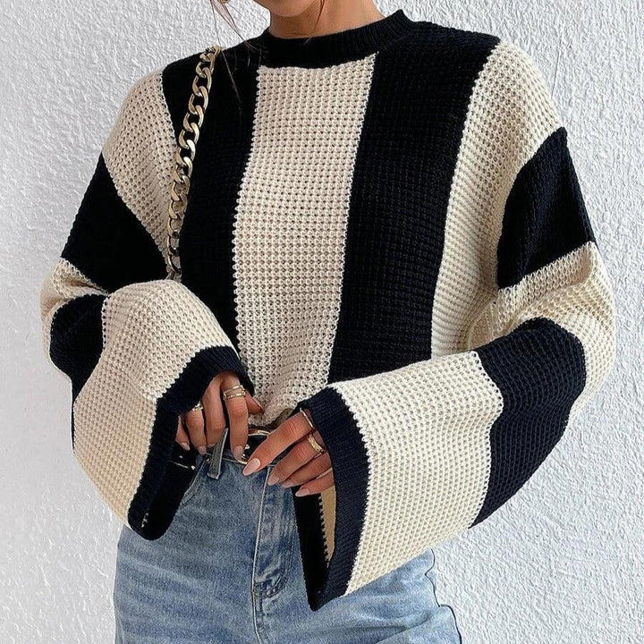 Damer strikket sweater med oversized snit og åndbart design Stilla