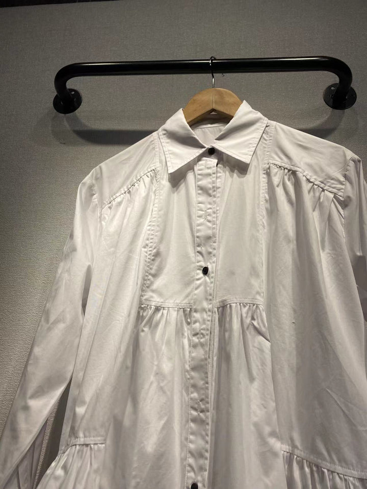 Dame Oversized Skjortekjole med frisk skæring og elegante knapdetaljer Stilla