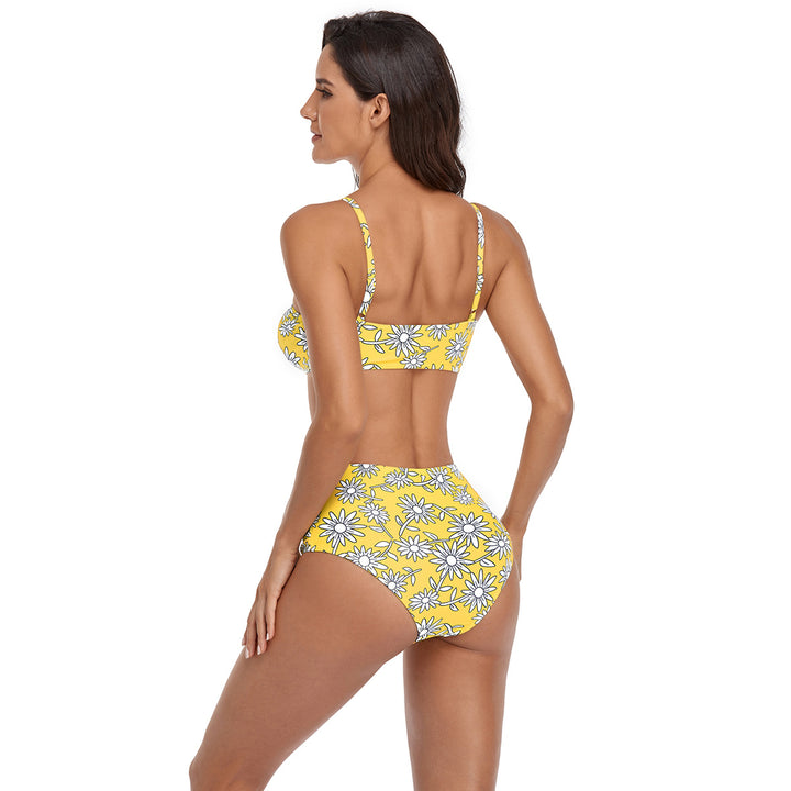 Dame Højtaljet Floralprint Bikini Sæt Stilla 1750839672