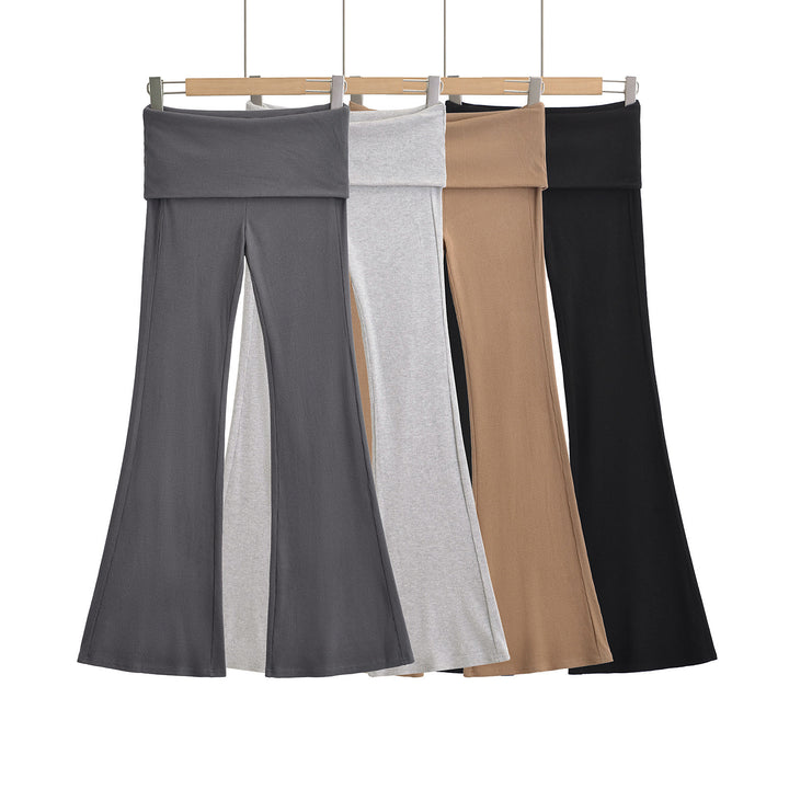 Dame flare leggings med bred talje og fleksibelt materiale Stilla