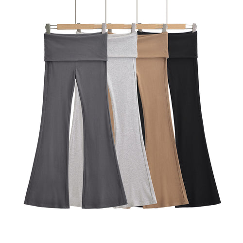 Dame flare leggings med bred talje og fleksibelt materiale Stilla