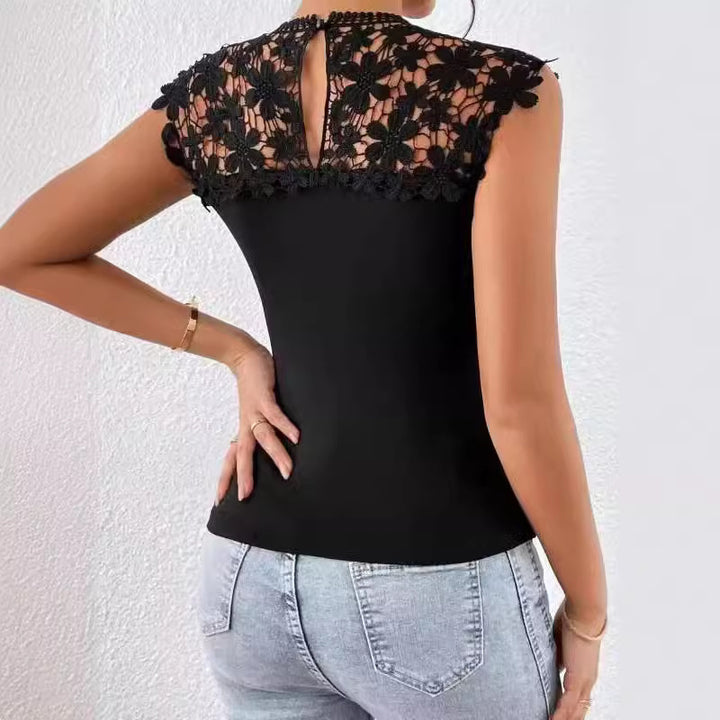 Dame Floral Spids Dekoreret Bodysuit Stilla