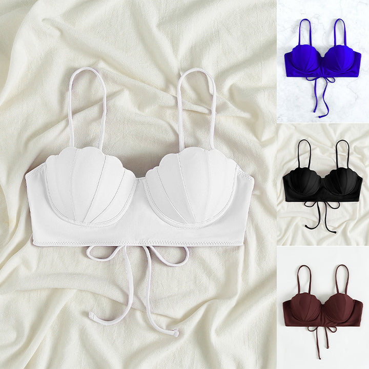 Dame bikini top med musling design og justerbare stropper Skovae