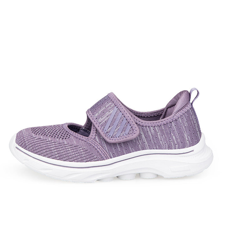 Dame nan Strik-Bælte-Sneaker med Velcro, polstret fodseng og stødabsorberende EVA-sål Skovae