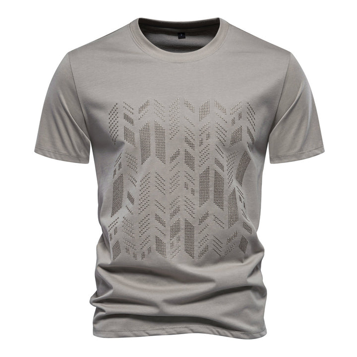 Herr T-Shirt med innovativt 3D-mønster Stilla