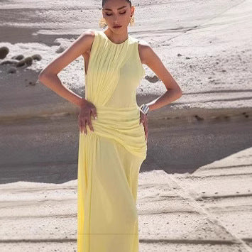 Femme High-Slit Chiffon Aftenkjole Stilla