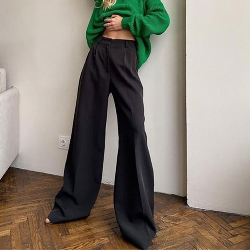 Dame Bredskåret High-Waist Bukser med elegant taljedetalje Stilla