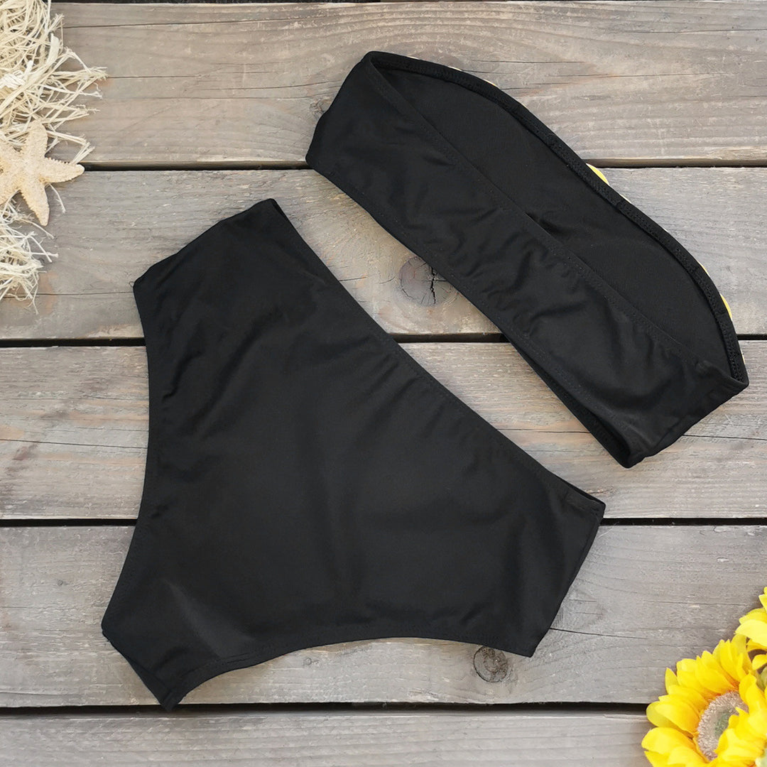Dame Bikini-sæt med trendy cropped-form og glitrende palietter Stilla