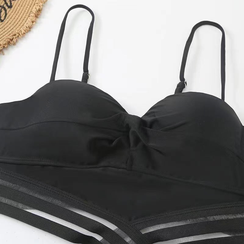 Dame High-Waisted Crisscross Bikini Sæt Stilla