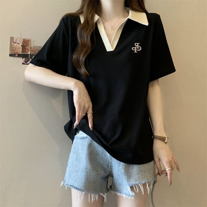 Femme Casual Polo Tee med kontrasterende krave Stilla