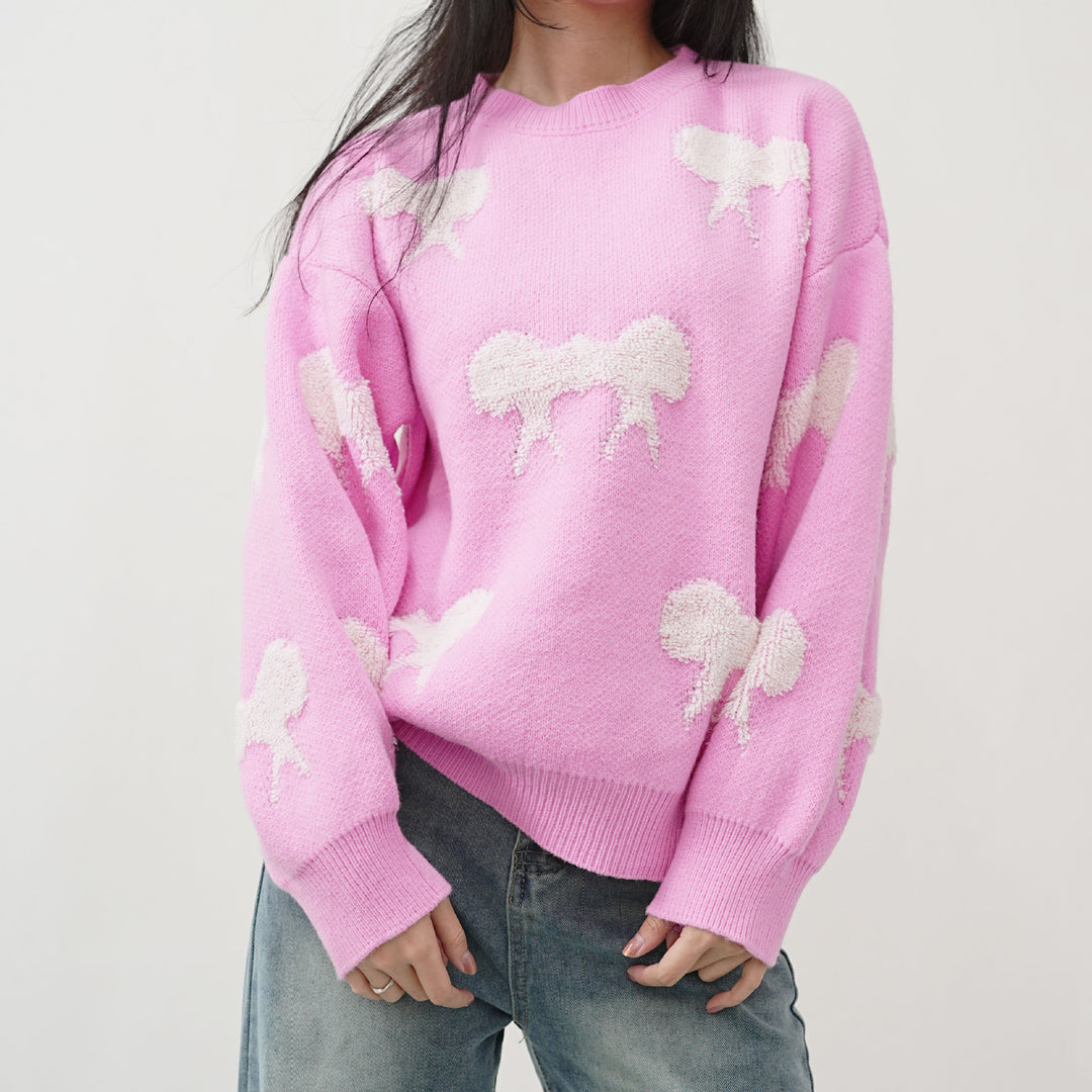 Femme Cozy Statement Strikpullover med unikt dyremotiv Stilla