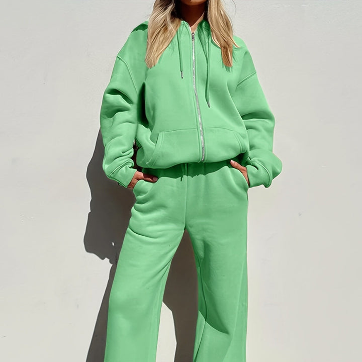 Dame Sporty Hoodie og Bukser Sæt Stiila