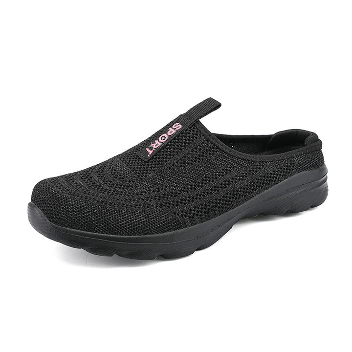 Dame nan strikket mule-sneaker med åben hælkant, elastisk indgang og polstret sål Skovae