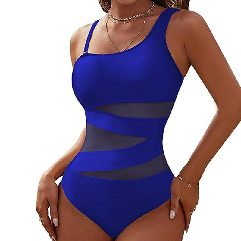 Dame Sporty Badedragt med unikke mesh-indsatser Stilla