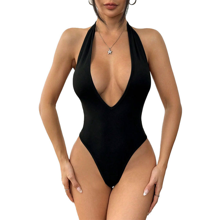 Kvinders badedragt med dyb V-udskæring og off-shoulder design Stilla