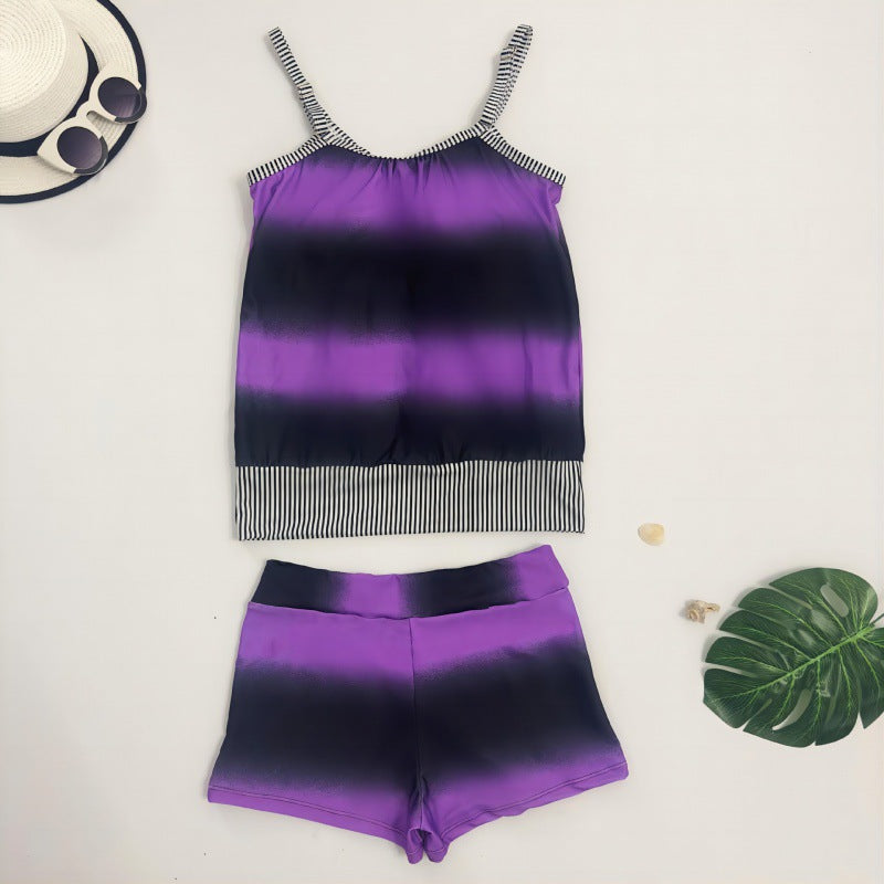 Dame bikini top med afslappet snit og korte bukser Skovae