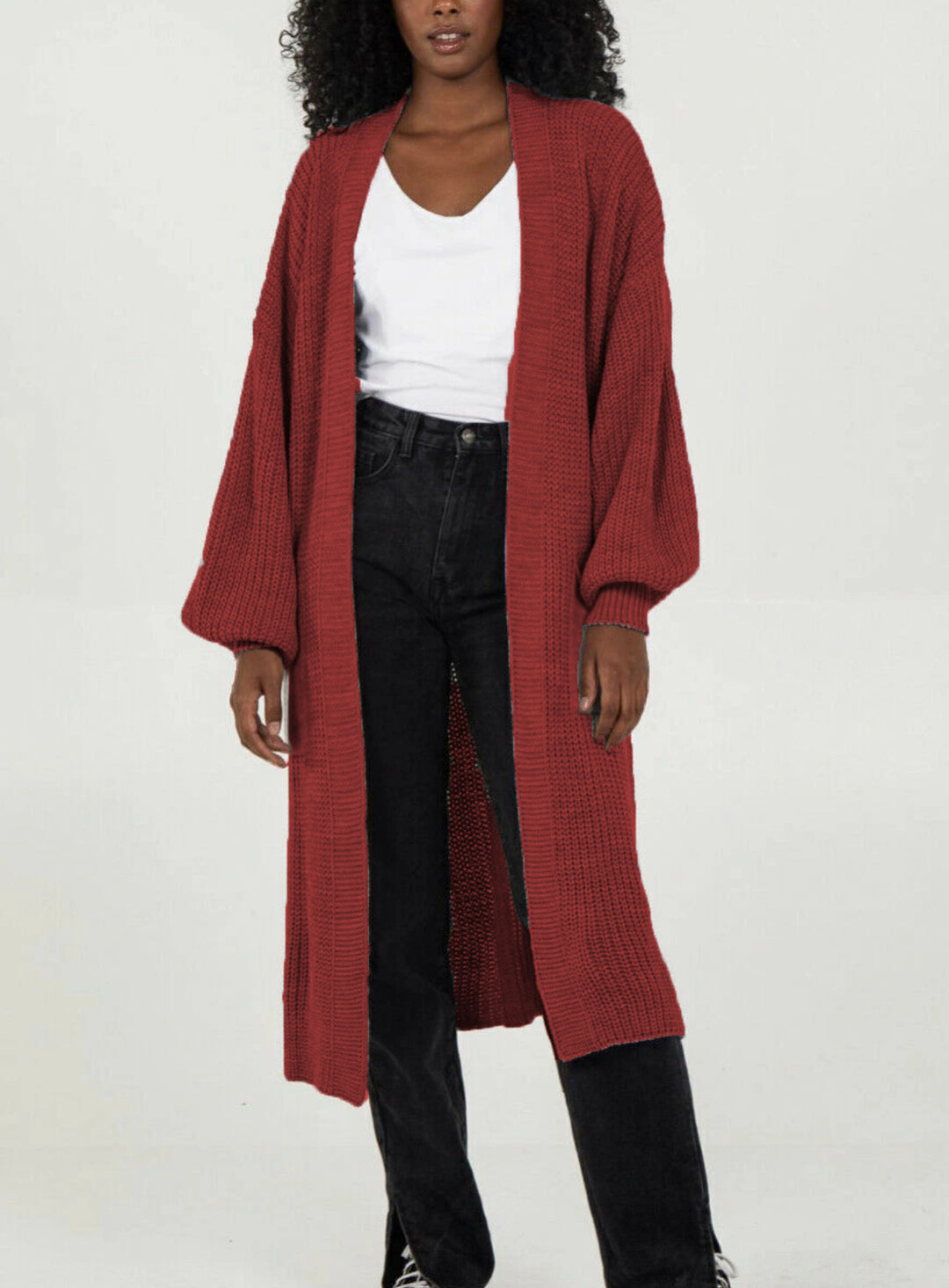Kvinders strikket frakke i afslappet oversized design Stilla