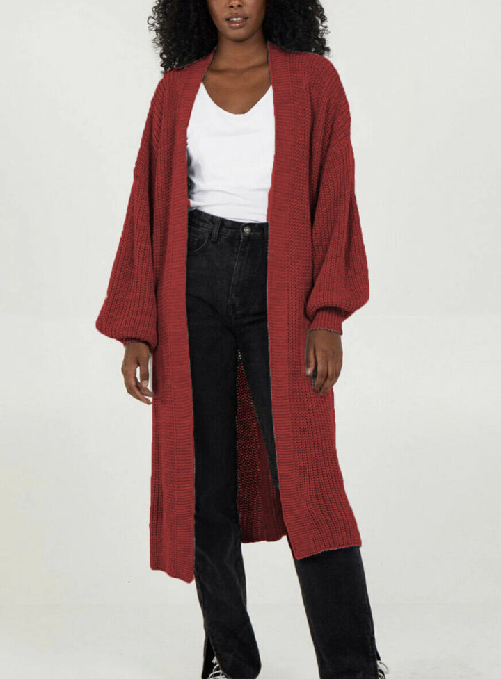 Kvinders strikket frakke i afslappet oversized design Stilla