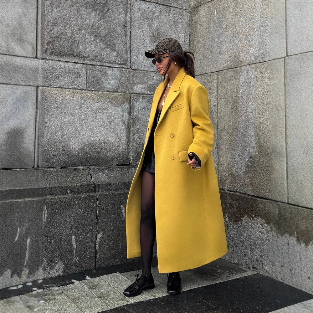 Dame Oversized Uldfrakke Stilla