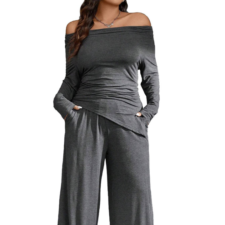 Dame casual todelt med bred pasform og off-shoulder design Stilla