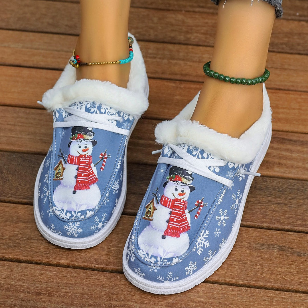 Dame Sneakers med festligt vinterdesign og varmt foer Stilla
