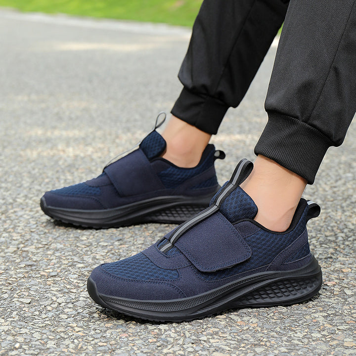 Herren nan urbaner Slip-On-sneaker med velcro-frontlås, elastisk træk-system og mellemlagsdæmpning Skovae