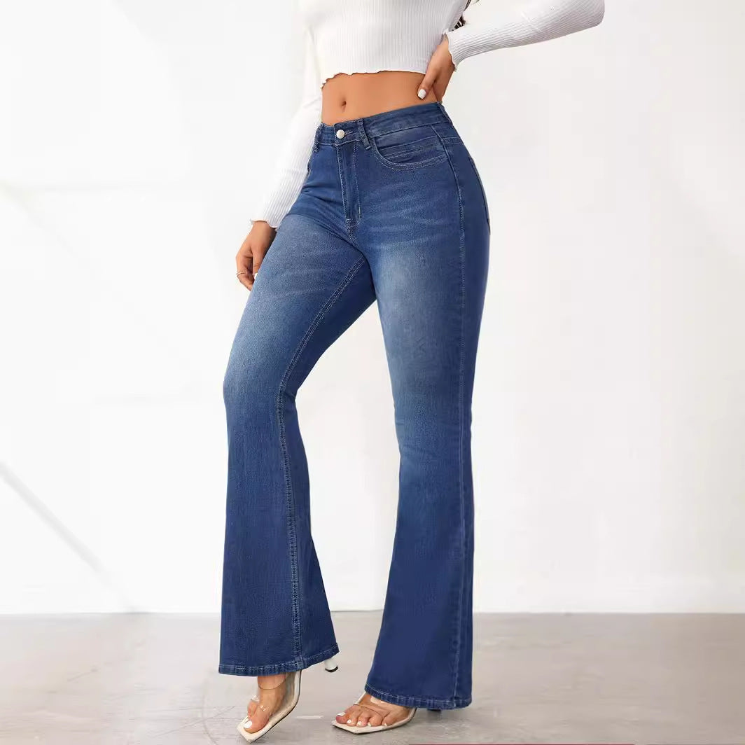 Kvinder Højtaljede Bootcut Jeans Stilla