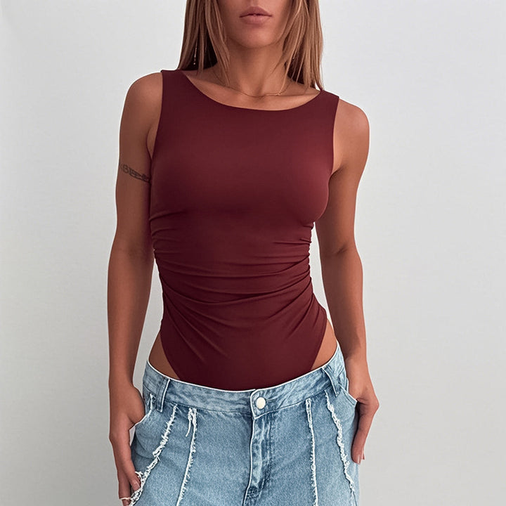 Kvinders bodysuit med elegant volangdetalje Skovae