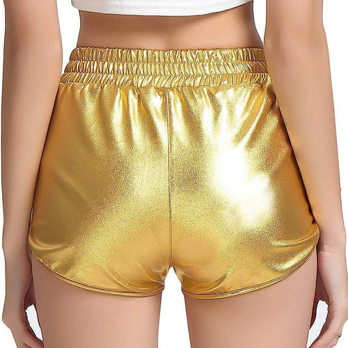 Dame Højglans Sportshorts med elastisk talje og sidelommer Stilla