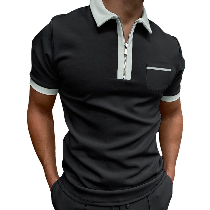 Herre Zip-Front Stilfuld Poloshirt Stilla