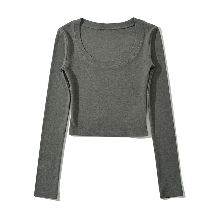 Dame Crop-Top med bred rund halsudskæring lavet af åndbart materiale Stilla