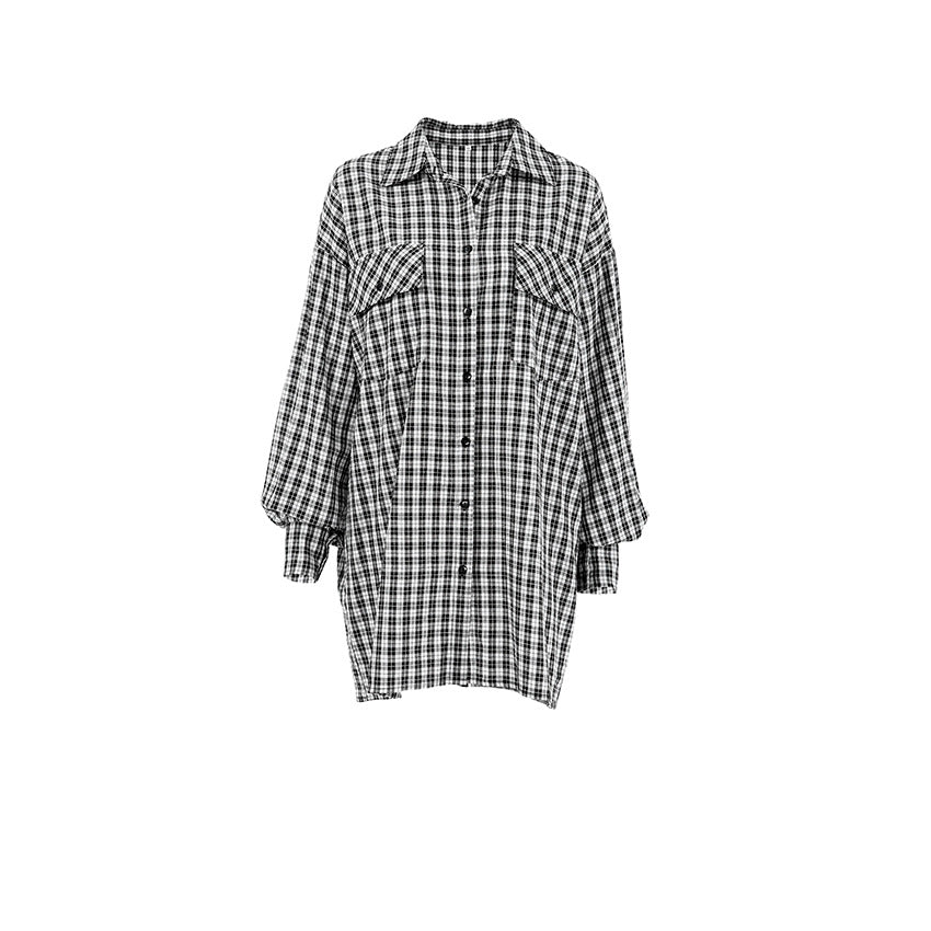 Dame Oversized Karoshirt med afslappet snit og komfortable detaljer Stilla