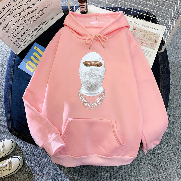 Kvinders hoodie med kreativt grafisk design og indviklet kunstværk Skovae