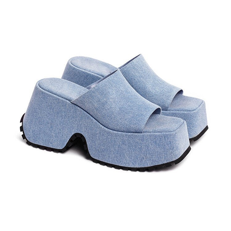 Dame Wedge-Pantoletten med ergonomisk design og skridsikret sål Stilla