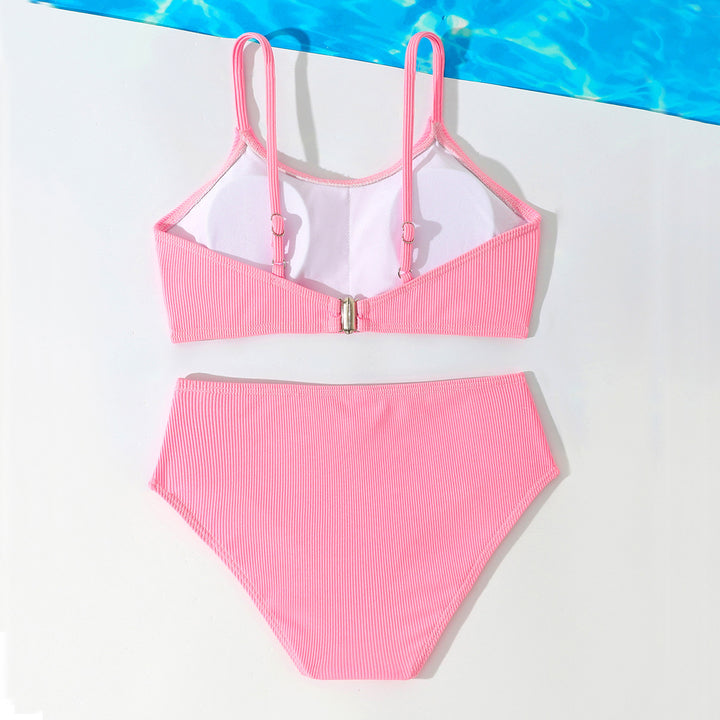 Dame Sport-Bikini-Sæt med højt udskårne trusser og smart rynkning Stilla