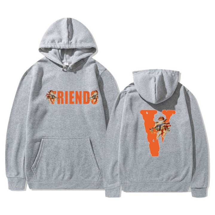 Kvinde hoodie med karakteristisk front- og rygprint Skovae