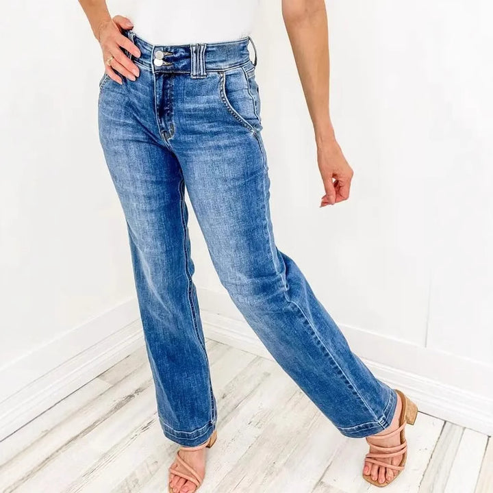 Dame Løs skåret Jeans med høj talje og elegant vask Stilla