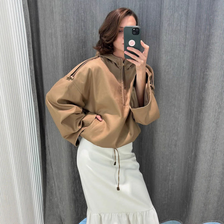 Dame oversized fleecejakke med praktiske lommer Stilla