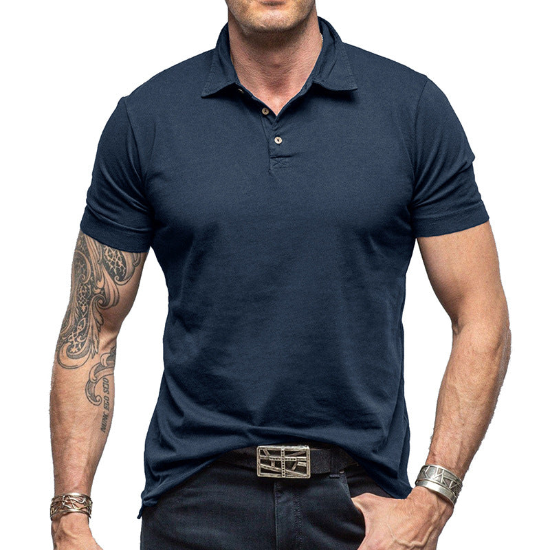 Herrer polo t-shirt med sportslig snit og åndbart bomuld Stilla