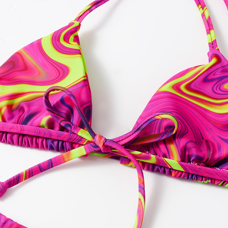 Damer Bikini-sæt med spændende marmor-mønster Stilla
