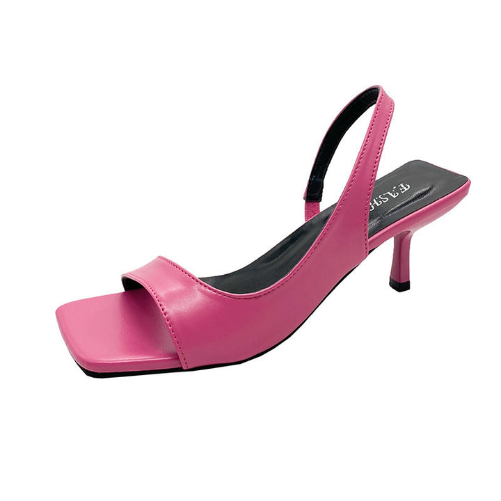 Dame Slingback-sandaler med moderne cut-out-design og glitrende overflade Stilla